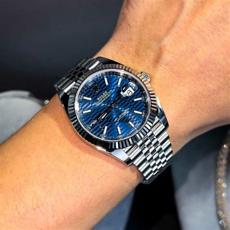 fluted motif rolex|rolex datejust 41 blue.